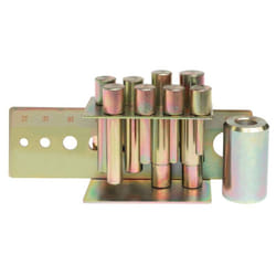 Kit de 8 poinçons avec plaque de fixation - Holzmann