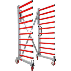 Chariot a cremaillere mobile extensible pour panneaux Holzmann taw76
