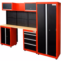 Ensemble armoires et table de travail d'atelier Holzmann WESS13