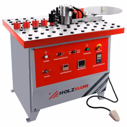 Plaqueuse de chants semi-automatique. La machine est conçue pour le collage de chants en pièces courbes, mais elle peut aussi ...