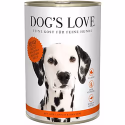 Dog's Love NOURRITURE POUR CHIEN ADULTE BOEUF, Adulte, Bœuf, 400 g, Sans sucre, Sans soja