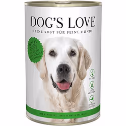 Dog's Love NOURRITURE POUR CHIEN ADULTE GIBIER, Adulte, Toutes races, Chevreuil, Sans sucre, Sans soja