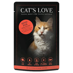 Cat's Love NOURRITURE HUMIDE POUR CHATS ADULTE BOEUF PUR