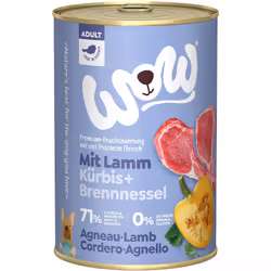 WOW.Pet 9120063681549, Adulte, Toutes races, Agneau, 400 g, Sans sucre, Sans soja