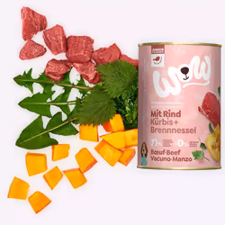 WOW.Pet WJ00400BE pâtée pour chien Ortie, Bœuf, Courge Junior 400 g