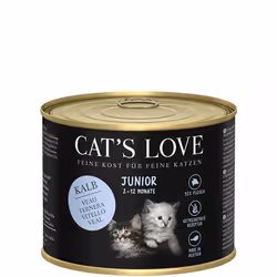 Cat's Love CJ00200VE, Junior, Toutes races, Veau, 200 g, Sans grain, Pas de couleurs artificielles