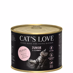 Cat's Love CJ00200CH, Junior, Toutes races, Poulet, 200 g, Sans grain, Pas de couleurs artificielles