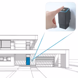 ekey Smart Türschlossantrieb lecteur d'empreintes digitales Noir, Blanc