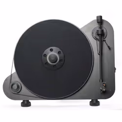 Pro-Ject VT-E R, Tourne-disque entraîné par courroie, Semi-automatique, Noir, Silicium, Panneaux MDF, 33,45 tr/min