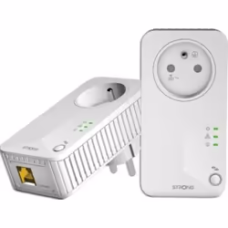 Strong POWERL600DUOFR, 600 Mbit/s, IEEE 802.3, IEEE 802.3u, Fast Ethernet, 10,100 Mbit/s, HomePlug AV, 128-bit AES