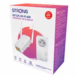 Strong POWERLWF600DUOFR Adaptateur réseau CPL 600 Mbit/s Ethernet/LAN Wifi Blanc 2 pièce(s)
