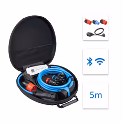 NRGkick Set Optimal, Type 2, 22 kW, 32 A, 5 m, Surtension, Surchauffe, Sous-tension, Noir, Bleu, Rouge
