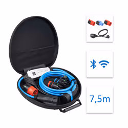 NRGkick Set Optimal, Type 2, 22 kW, 32 A, 7,5 m, Surtension, Surchauffe, Sous-tension, Noir, Bleu, Rouge
