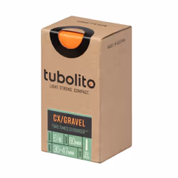 Tubolito Tubo-CX/Gravel, Valve Schrader, 30 - 47 mm, 6 cm, Orange, 61 g, Boîte