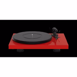 Pro-Ject Debut Carbon EVO, Tourne-disque entraîné par courroie, Semi-automatique, Rouge, Disque d'entraînement / Courroie cra ...