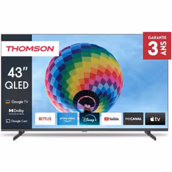 Television - TV THOMSON 43QG4S14 - TV QLED 43 (109 cm) - 4K 3840x2160 - HDR 10 - Google TV - 2xHDMI 2.1 + 2xHDMI 2.0
