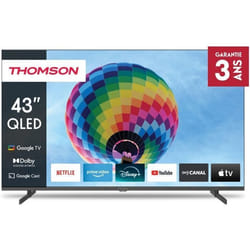 Television - TV THOMSON 43QG4S14 - TV QLED 43 (109 cm) - 4K 3840x2160 - HDR 10 - Google TV - 2xHDMI 2.1 + 2xHDMI 2.0