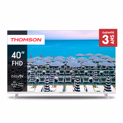Thomson 40FD2S13W, 101,6 cm (40"), 1920 x 1080 pixels, Full HD, LED, DVB-C, DVB-S, DVB-S2, DVB-T, DVB-T2, Blanc