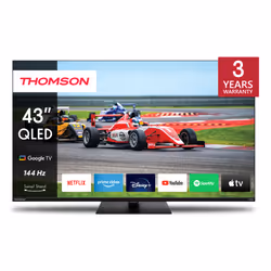 Thomson 43QG7C14, 109,2 cm (43"), 3840 x 2160 pixels, QLED, Smart TV, Wifi, Noir