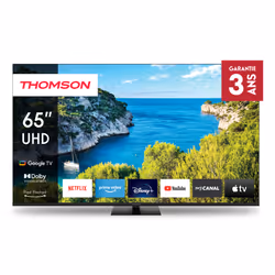Thomson 65UG5C14, 165,1 cm (65"), 3840 x 2160 pixels, LCD, Smart TV, Wifi, Noir