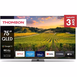 Television - TV THOMSON - TV QLED 75QG5C14 - 75 (190 cm) - 4K UHD 3840x2160 - HDR 10 - Google TV - 2xHDMI 2.1 + 2xHDMI 2.0