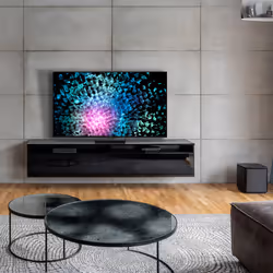 Thomson Q70 Series Smart MiniLED TV 55; Google TV; 3840 x 2160 (4K UHD), 1500000:1, LED, 144 Hz, /T2/C/S/S2, HDR10, , , LAN, HDMI 4 (2.1), USB 2 (2.0) + 1 (3.0), Central Stand, Black 55" 4K Ultra HD Smart TV Noir 1000 cd/m² - Vue supplémentaire 5