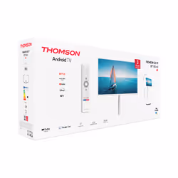 Thomson 32HA4M44 téléviseur et moniteur portables Télévision portable Blanc 81,3 cm (32") 1366 x 768 pixels