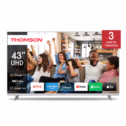 Thomson 43UG4S14W, 109,2 cm (43"), 3840 x 2160 pixels, LED, Smart TV, Wifi, Blanc