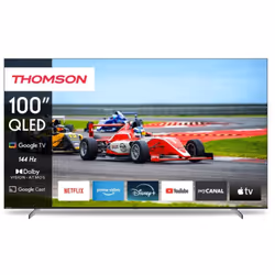 Technologie QLED Pro et Résolution 4K UHD La TV QLED Thomson Pro 100QG7S14 allie une matrice QLED haute performance à une rés ...