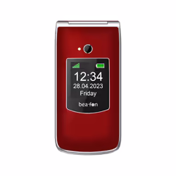 Beafon SL605, Clapet, SIM unique, 6,1 cm (2.4"), Bluetooth, 800 mAh, Rouge