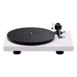 Pro-Ject Debut EVO 2, Tourne-disque entraîné par courroie, Blanc, Panneaux MDF, Aluminium, 33,45 tr/min, -68 dB