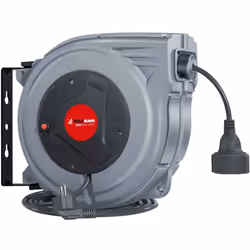 Enrouleur de câble électrique 20 m + 2 m Système de fixation murale inclus Système de récupération automatique Système de réc ...