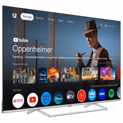 Strong SRT65UG8773C TV 165,1 cm (65") 4K Ultra HD Smart TV Wifi Métallique, Argent 400 cd/m²