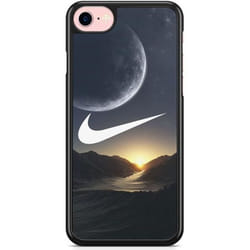 Coque iPhone 7 et 8 - Nike - Lune Logo - Rigide - Imprimé en France - Noir