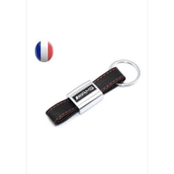 Porte-clés - Mercedes Benz - AMG - Simili cuir - Surpiqûre rouge - Mixte