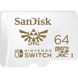 Carte microSDXC - SanDisk - 64 Go - Compatible Nintendo Switch - Vitesse de 100 Mo/s - Rouge