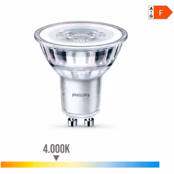 Ampoule Led Gu10 4.6w 390lm 4000k Lumière Du Jour. Taille: Ø5x5.4cm (diamètre/hauteur) 15000h. Ca 220-240v. Classe Énergétiqu ...