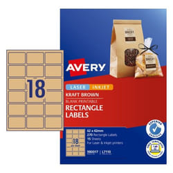 Avery 980017 étiquette à imprimer Marron Imprimante d'étiquette adhésive