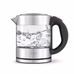Sage the Compact Kettle Pure, 1 L, 2400 W, Noir, Argent, Transparent, Verre, Acier inoxydable, Indicateur de niveau d'eau, Ar ...