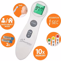Thermomètre frontal numérique - DREAMBABY - Infrarouge sans contact - Mesure de la température de la fièvre - Pour bébés et a ...