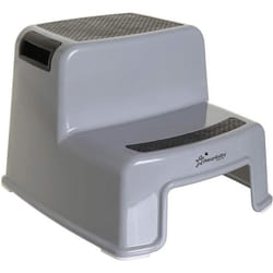 Tabouret marchepied - DREAMBABY - 2 Up - Antidérapant et texturé - Jusquà 80 kg pour les petits et les adultes - Gris et Noir