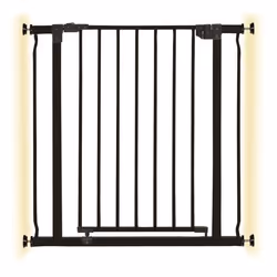 DREAMBABY® Barrière de sécurité Liberty - Fixation par pression - Ouverture à double sens - Pour espace de 75 à 81 cm - Noir