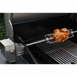 Rotisserie en acier pour barbecue 4 brûleurs longueur 75 cm