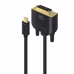 ALOGIC MDP-DVI-02-MM, 2 m, Mini DisplayPort/DVI-D, Mâle, Or, Noir