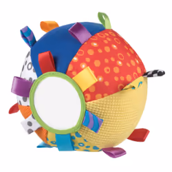 Playgro Balles d'activités en tissu, Sonore, Multicolore