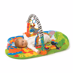 Playgro Tapis 3 en 1 Safari, Barre d'activités, Multicolore