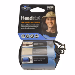 Sea To Summit Mosquito Head Net, Chapeau moustiquaire, Noir, Polyester, camping, 37 g, Etiquette