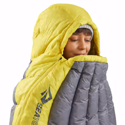 Sea To Summit Spark Womens 7C/45F Down Sleeping Bag - L Sac à viande Gris, Jaune