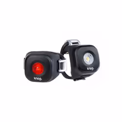 Knog Blinder MINI Dot Twin, Feu arrière + feu avant (set), Noir, Silicone, IP67, 20°, LED