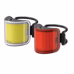 Knog 10.75655, Feu arrière + feu avant (set), Rouge, Jaune, Plastique, Silicone, CE, LED